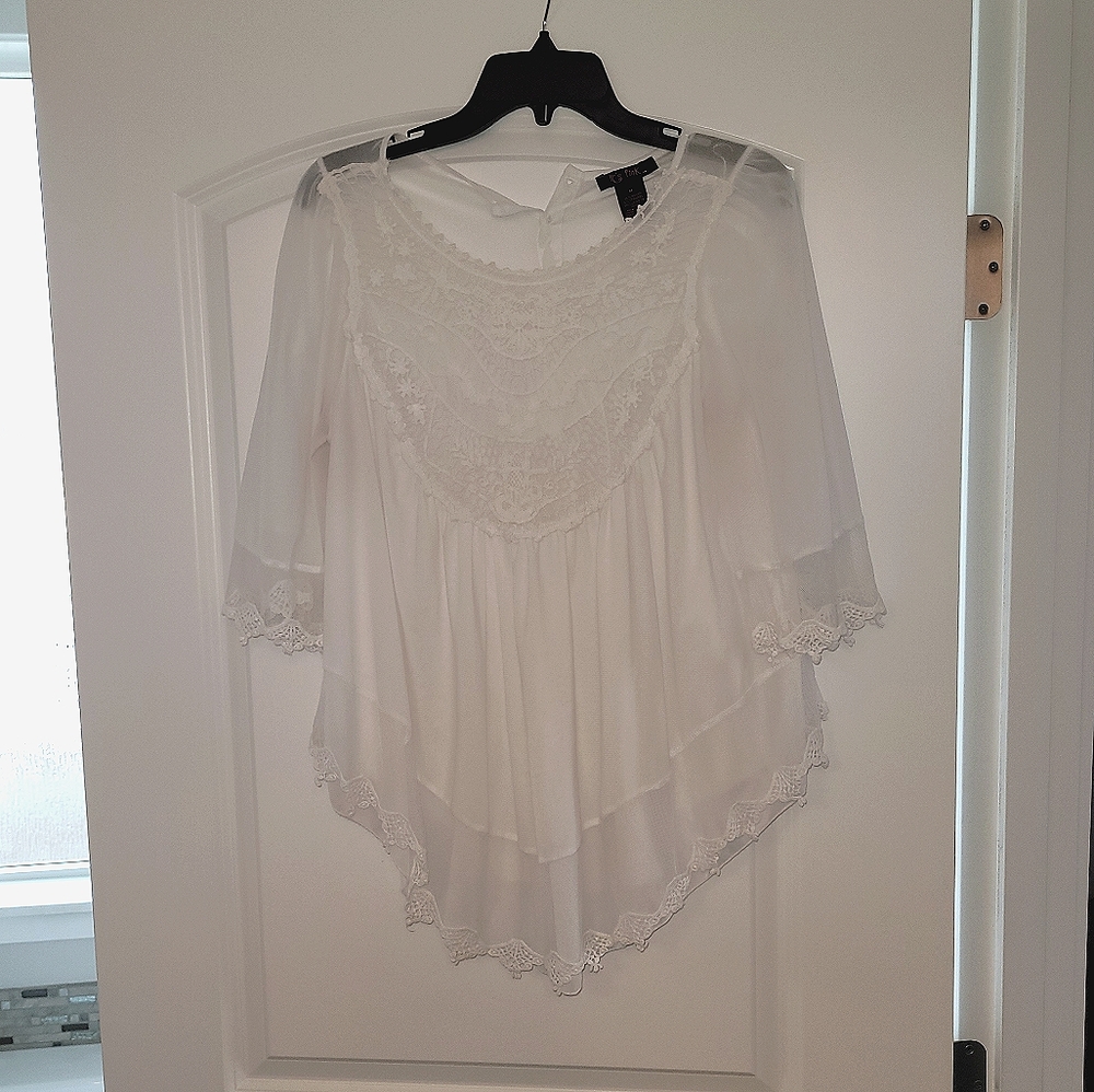 Unique flowy and sheer Boho top